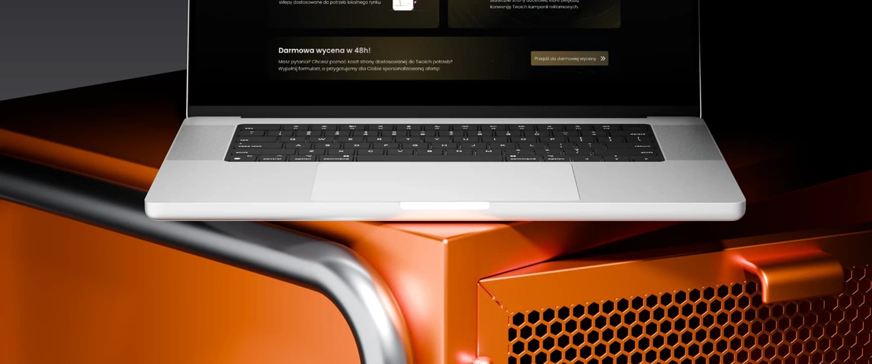 Zdjęcie przedstawiające laptopa użytkowanego do tworzenia sklepów internetowych